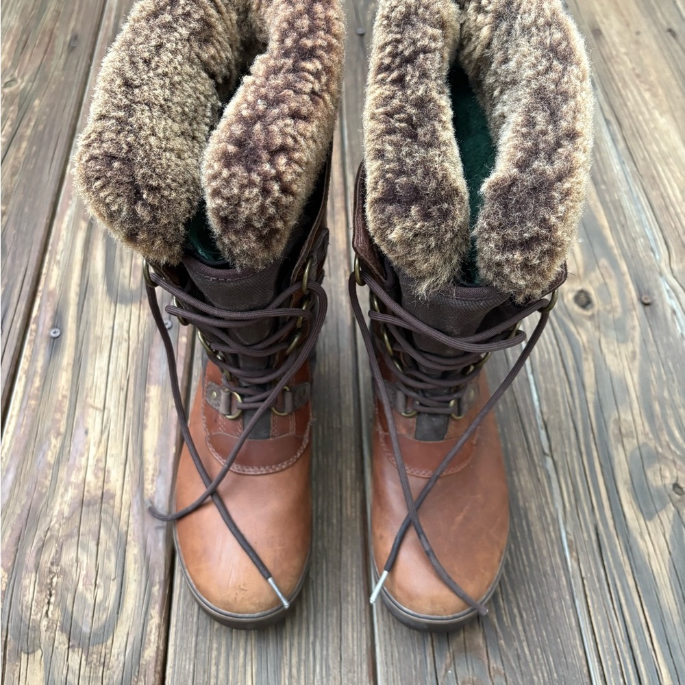 Ugg “Brynn” Brown And Gray Winter Snow Fur Trim B… - image 2